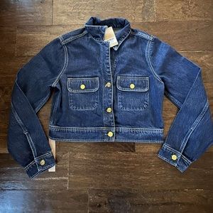 Reformation-Marina Cropped Denim Jacket-size Medium